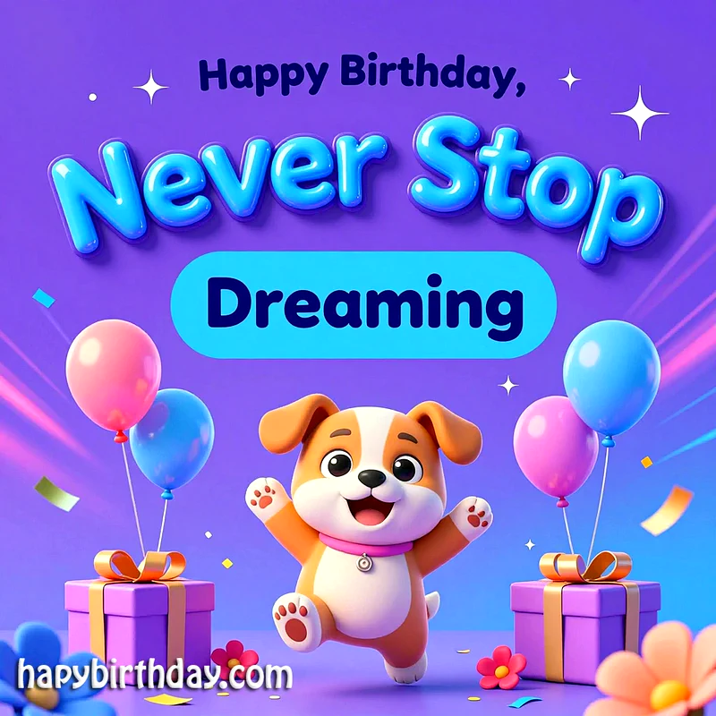 A Joyful Birthday Wish: Never Stop Dreaming, Sweet Celebrations