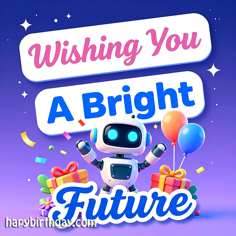 Happy Birthday Wishes for a Bright Future | Inspiring Digital Card