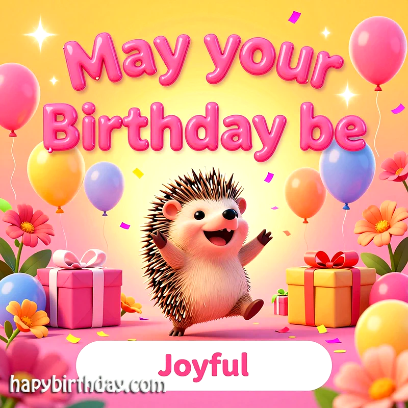 May Your Birthday Be Joyful: Sweet Hedgehog Wishes for a Happy Celebration