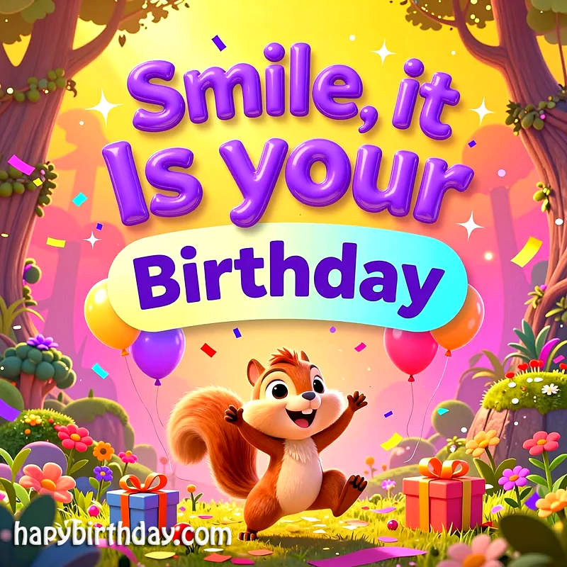 Smile, It Is Your Birthday! A Delightful Card for Friends