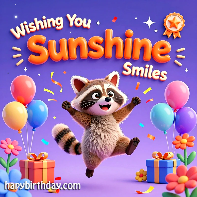 Wishing You Sunshine & Smiles: A Heartwarming Birthday Card for Joyful Moments