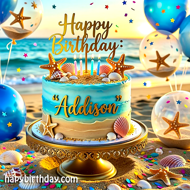 Download addison Birthday Cake Image HD - Free addison Cake Photo