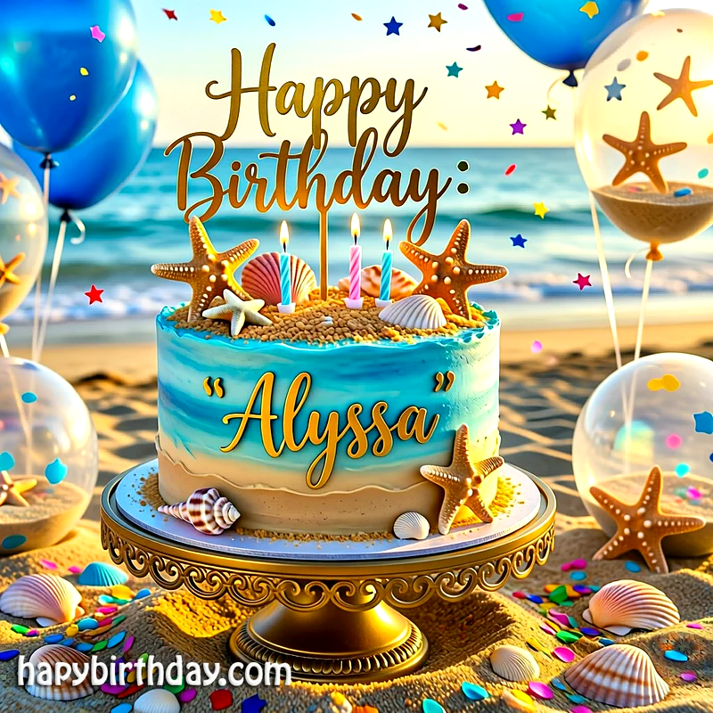 Download alyssa Birthday Cake Image HD - Free alyssa Cake Photo