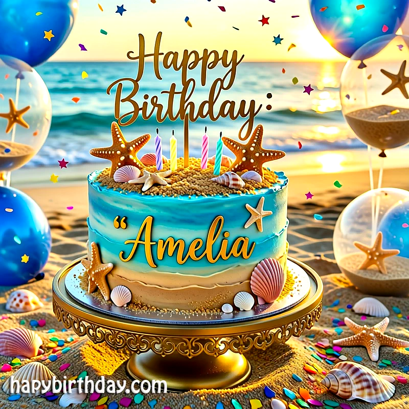 Download amelia Birthday Cake Image HD - Free amelia Cake Photo