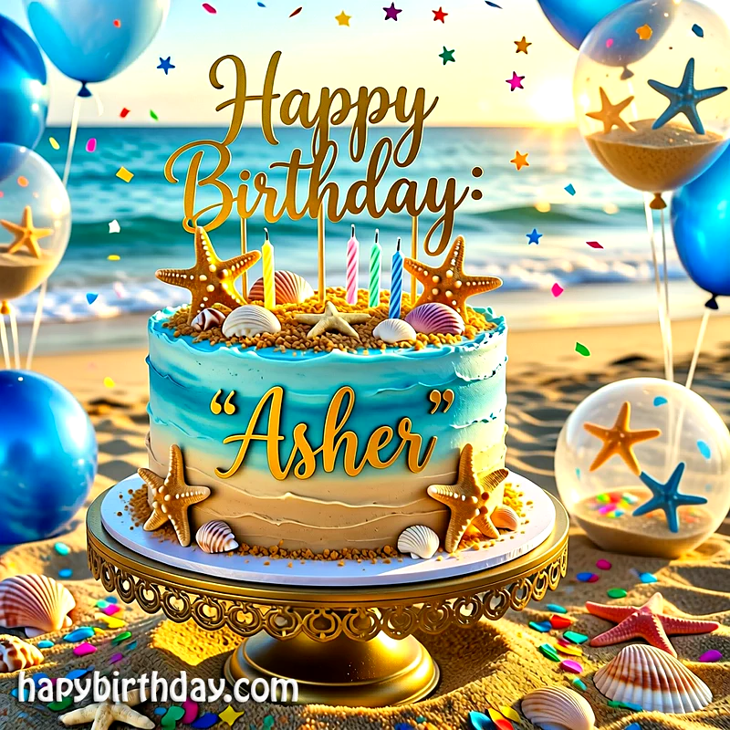 Download asher Birthday Cake Image HD - Free asher Cake Photo