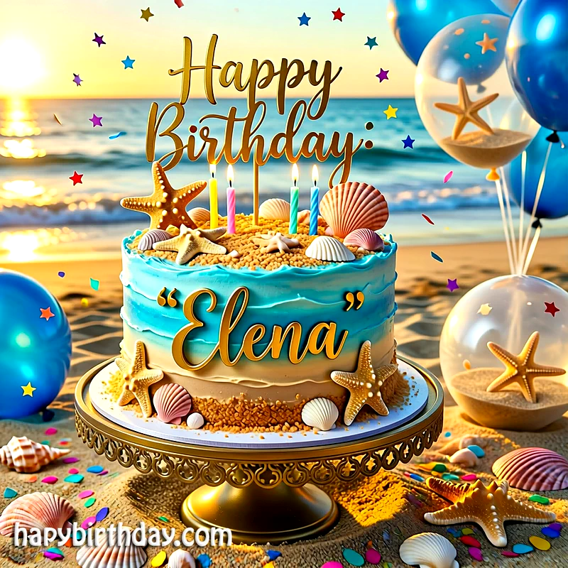 Download elena Birthday Cake Image HD - Free elena Cake Photo