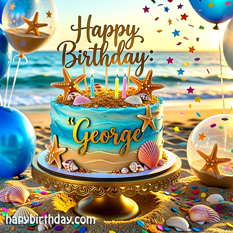 Download george Birthday Cake Image HD - Free george Cake Photo