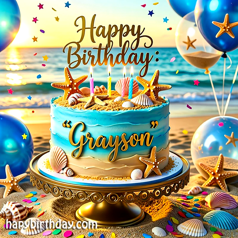 Download grayson Birthday Cake Image HD - Free grayson Cake Photo