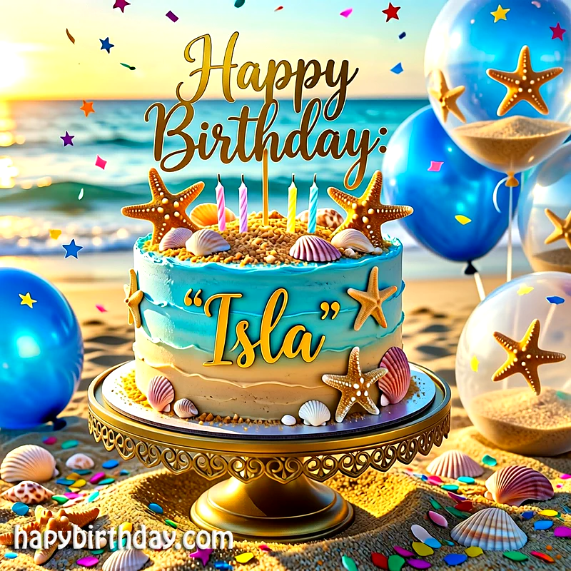 Download isla Birthday Cake Image HD - Free isla Cake Photo