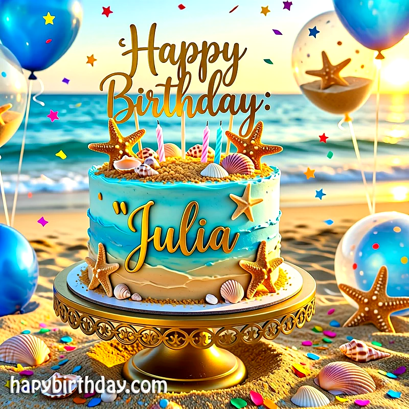 Download julia Birthday Cake Image HD - Free julia Cake Photo