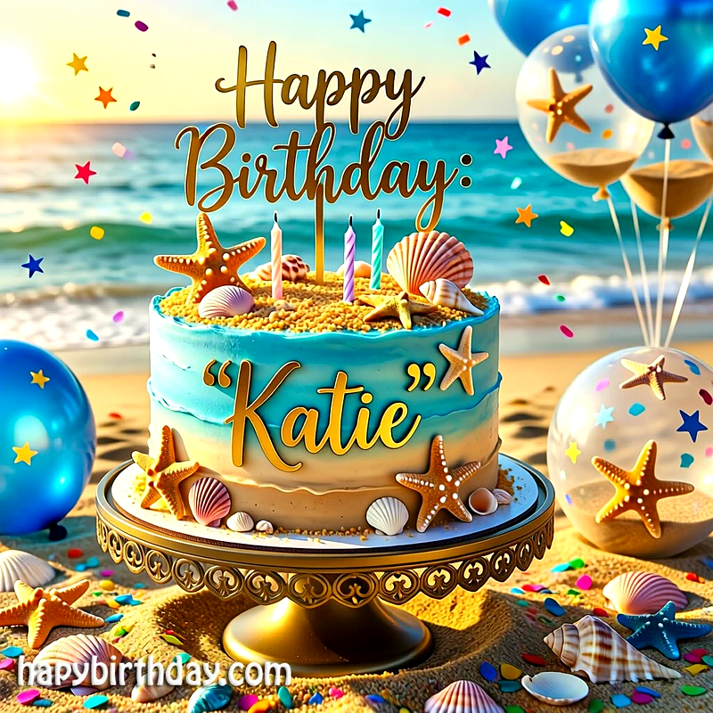 Download katie Birthday Cake Image HD - Free katie Cake Photo