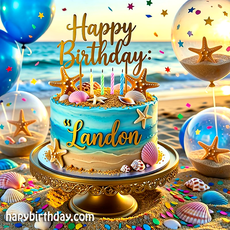 Download landon Birthday Cake Image HD - Free landon Cake Photo