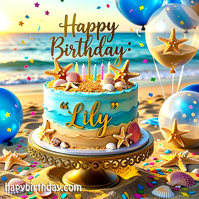 Download lily Birthday Cake Image HD - Free lily Cake Photo