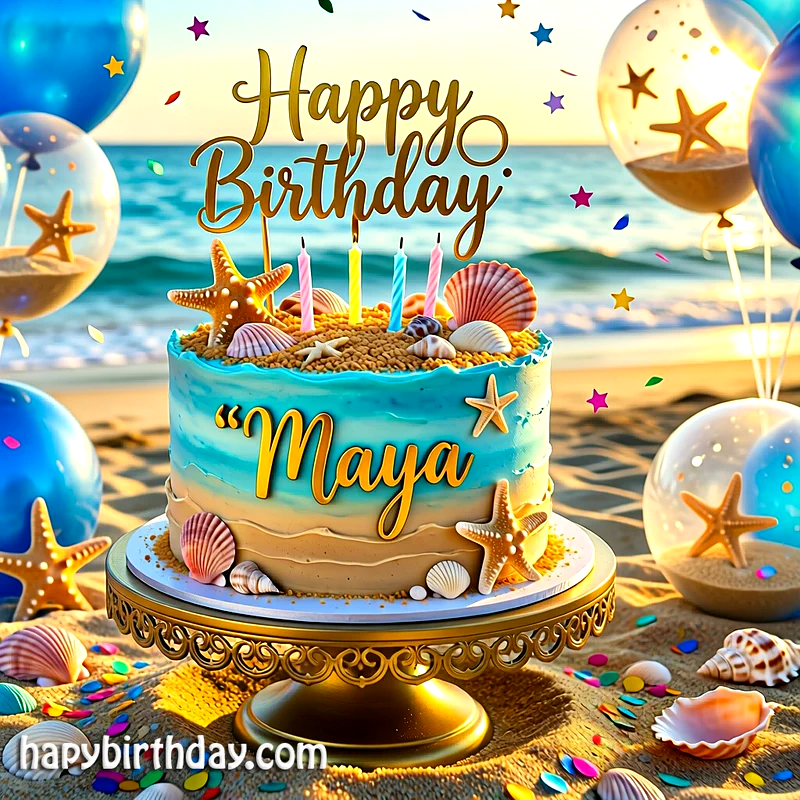 Download maya Birthday Cake Image HD - Free maya Cake Photo
