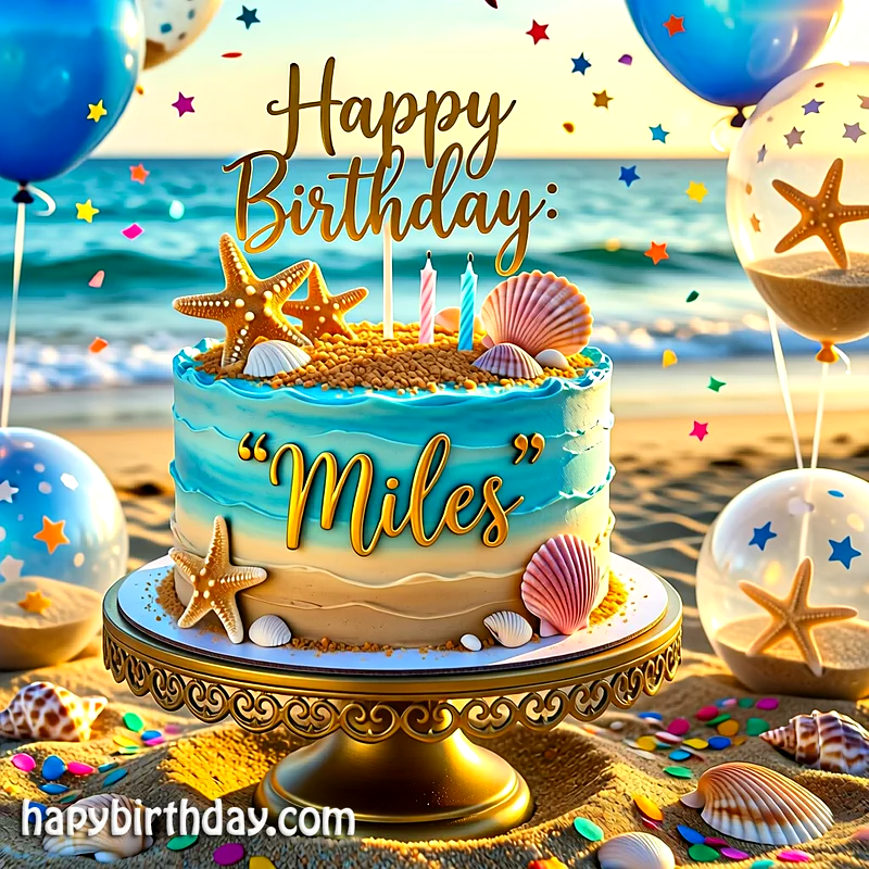 Download miles Birthday Cake Image HD - Free miles Cake Photo