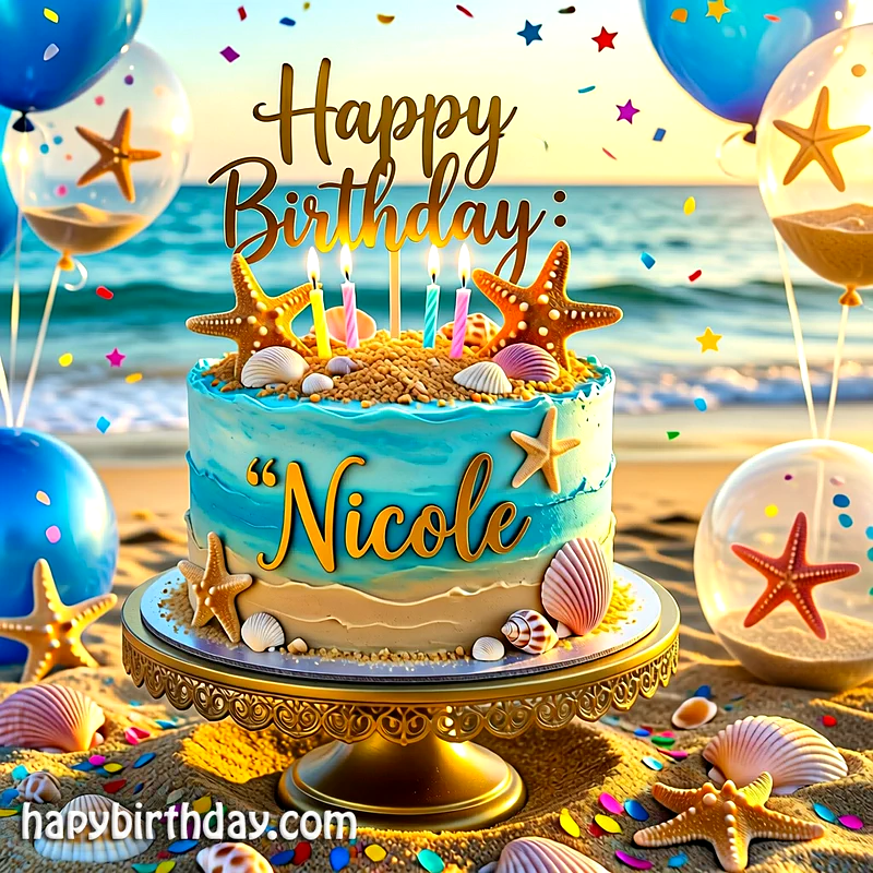 Download nicole Birthday Cake Image HD - Free nicole Cake Photo