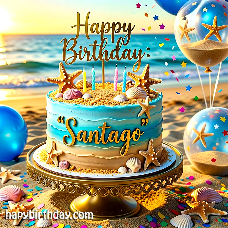 Download santiago Birthday Cake Image HD - Free santiago Cake Photo