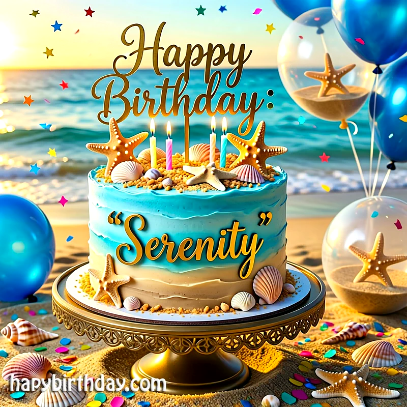 Download serenity Birthday Cake Image HD - Free serenity Cake Photo