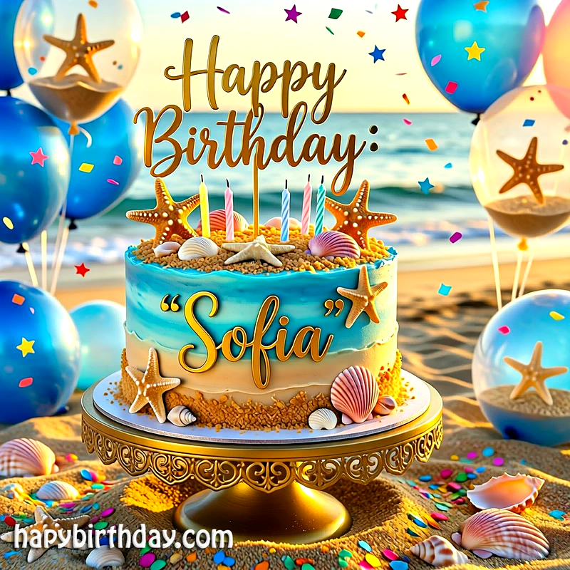 Download sofia Birthday Cake Image HD - Free sofia Cake Photo