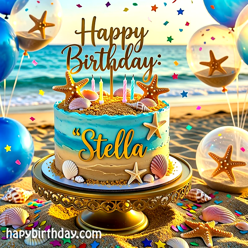 Download stella Birthday Cake Image HD - Free stella Cake Photo