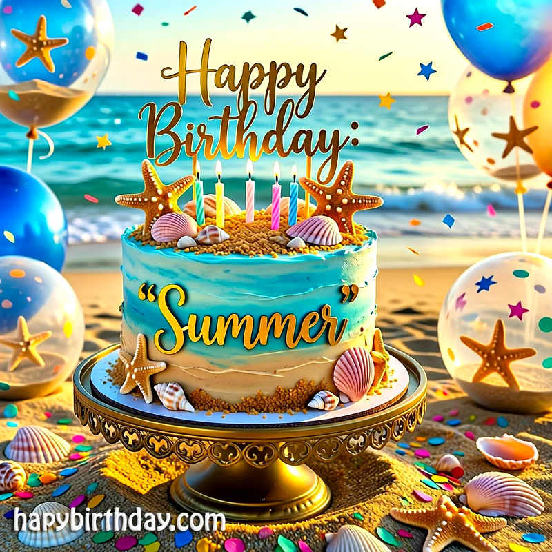 Download summer Birthday Cake Image HD - Free summer Cake Photo