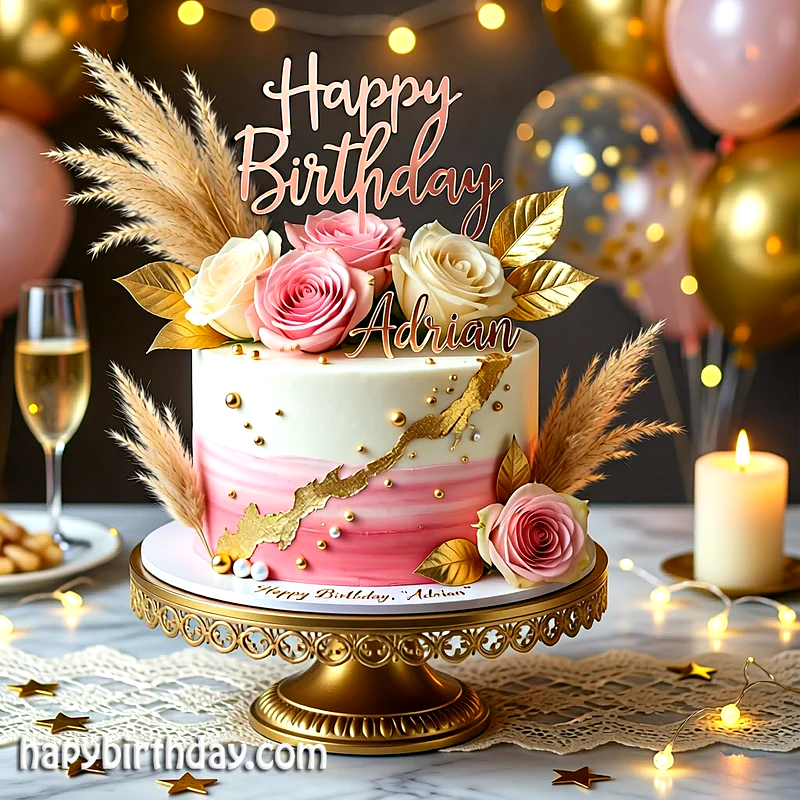 Best adrian Birthday Cake Images - Download adrian Cake with Name