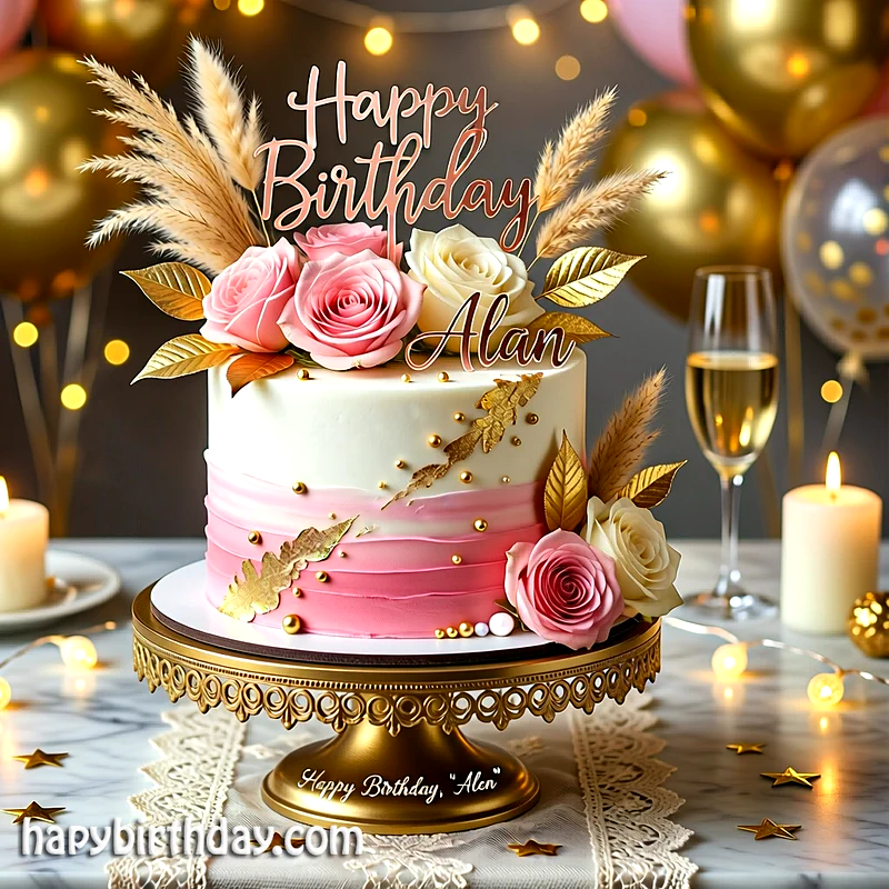 Best alan Birthday Cake Images - Download alan Cake with Name