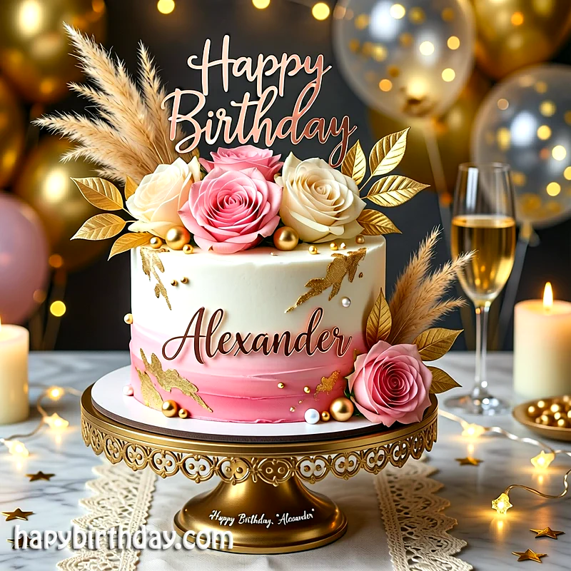 Best alexander Birthday Cake Images - Download alexander Cake with Name