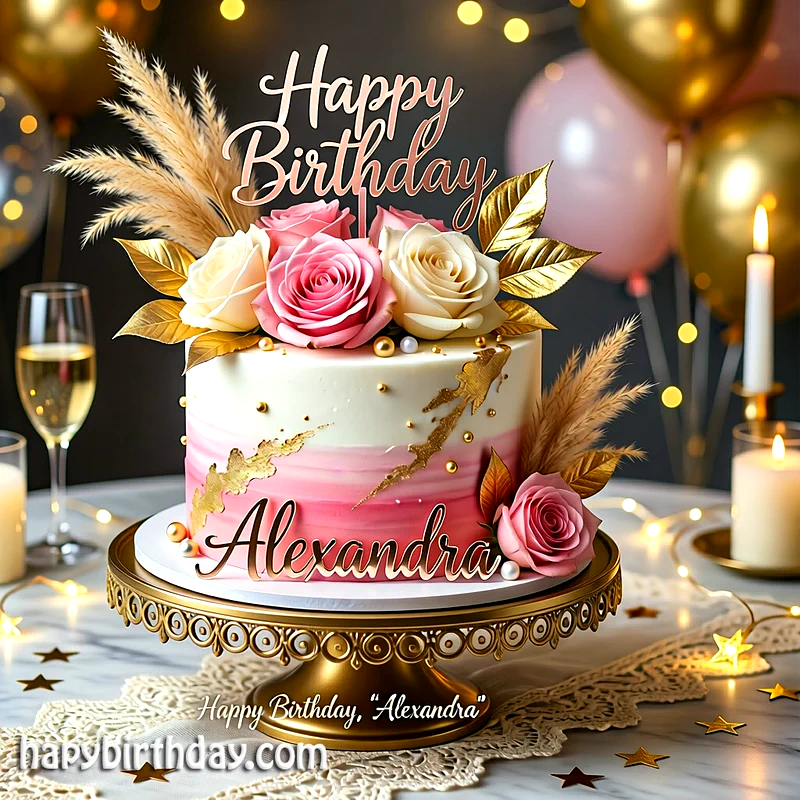 Best alexandra Birthday Cake Images - Download alexandra Cake with Name