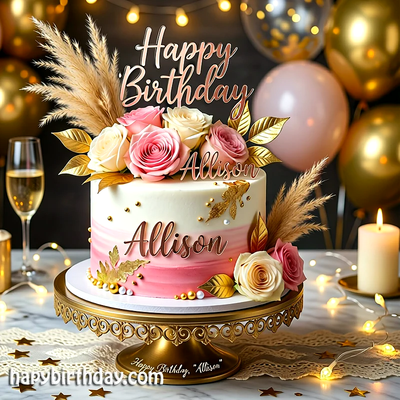 Best allison Birthday Cake Images - Download allison Cake with Name
