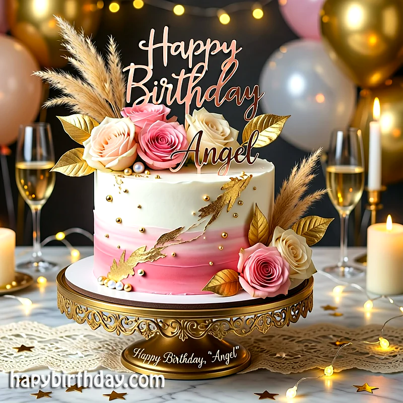 Best angel Birthday Cake Images - Download angel Cake with Name