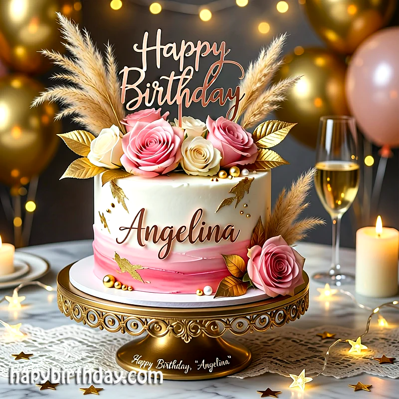 Best angelina Birthday Cake Images - Download angelina Cake with Name