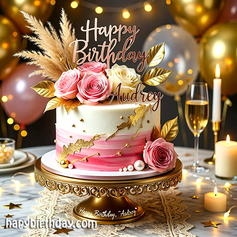 Best audrey Birthday Cake Images - Download audrey Cake with Name