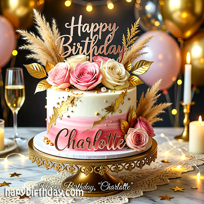 Best charlotte Birthday Cake Images - Download charlotte Cake with Name