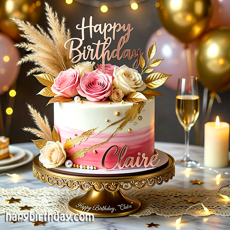 Best claire Birthday Cake Images - Download claire Cake with Name