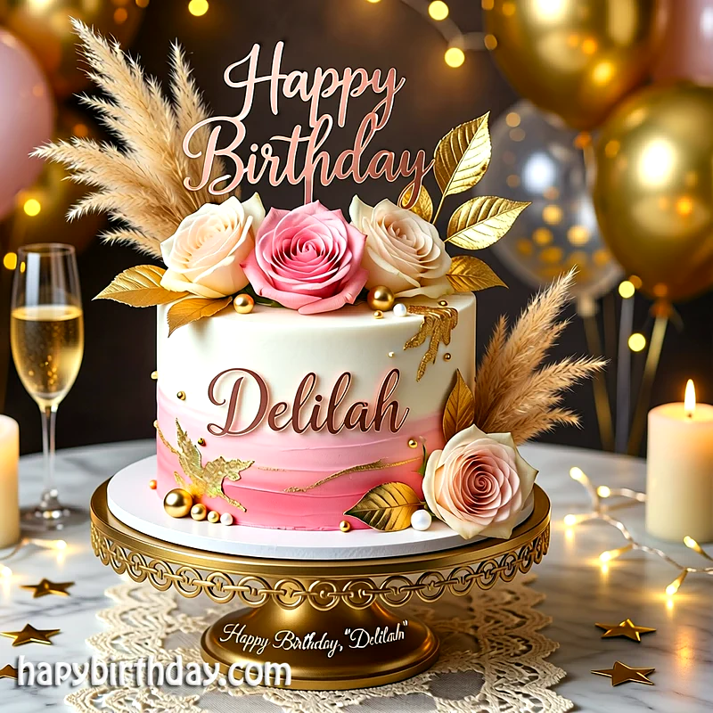 Best delilah Birthday Cake Images - Download delilah Cake with Name