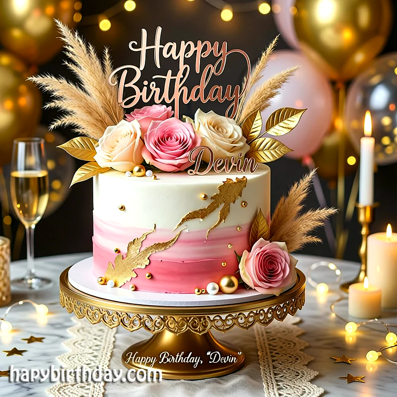 Best devin Birthday Cake Images - Download devin Cake with Name