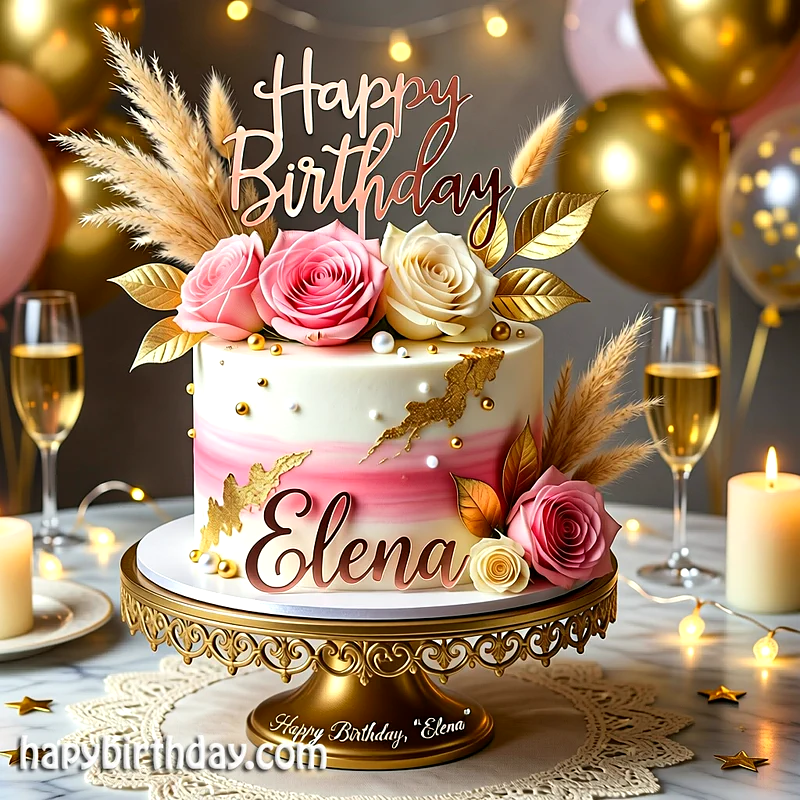Best elena Birthday Cake Images - Download elena Cake with Name