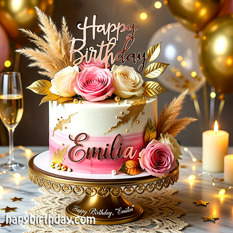 Best emilia Birthday Cake Images - Download emilia Cake with Name