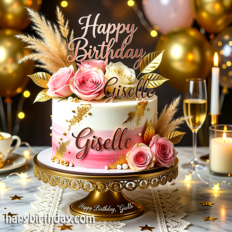 Best giselle Birthday Cake Images - Download giselle Cake with Name