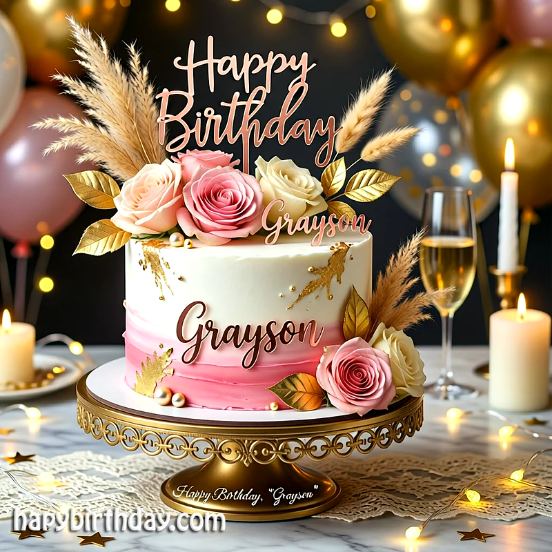 Best grayson Birthday Cake Images - Download grayson Cake with Name