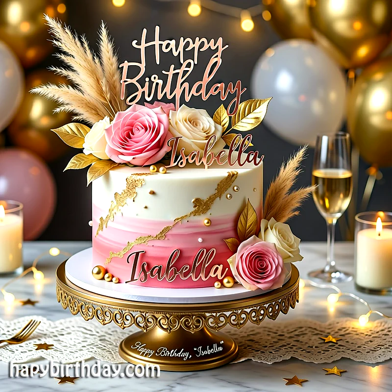 Best isabella Birthday Cake Images - Download isabella Cake with Name