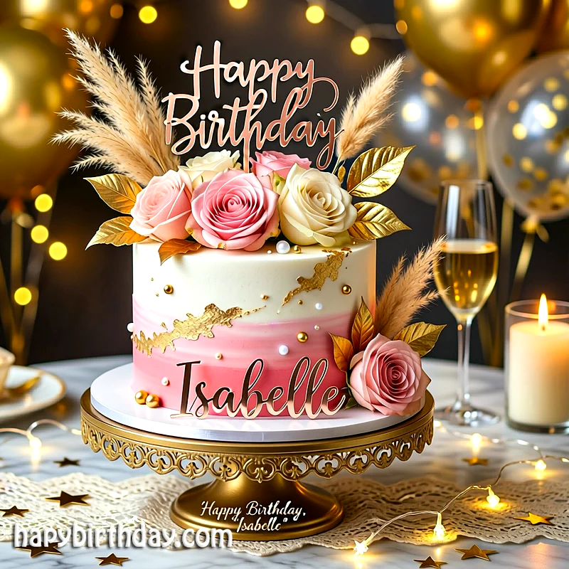 Best isabelle Birthday Cake Images - Download isabelle Cake with Name