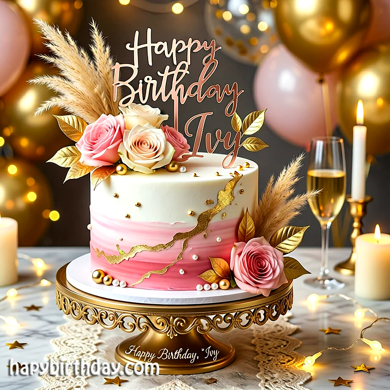 Best ivy Birthday Cake Images - Download ivy Cake with Name