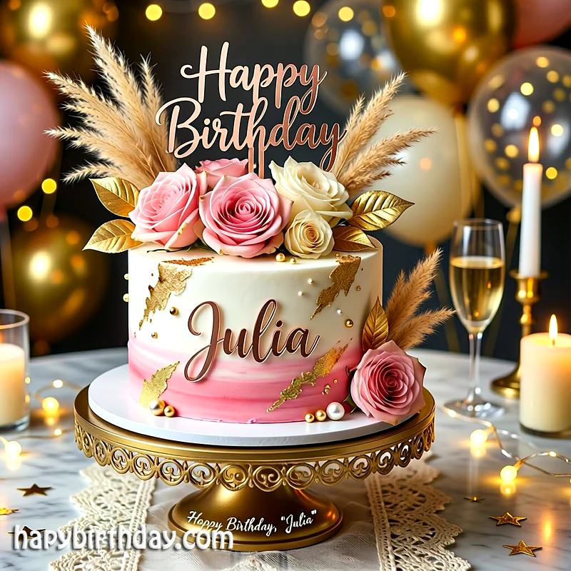 Best julia Birthday Cake Images - Download julia Cake with Name
