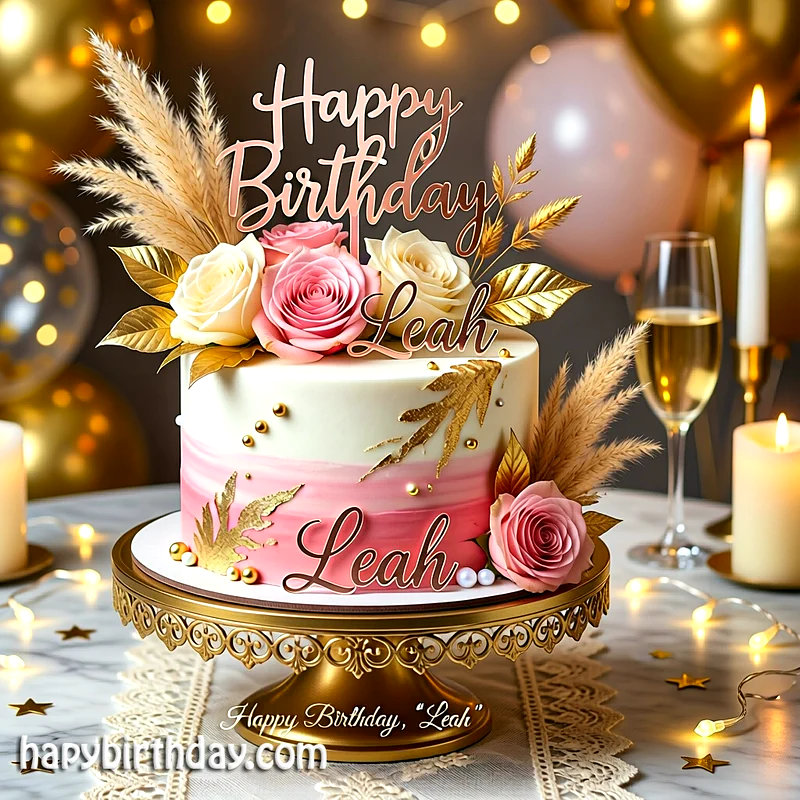 Best leah Birthday Cake Images - Download leah Cake with Name