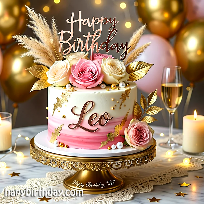 Best leo Birthday Cake Images - Download leo Cake with Name
