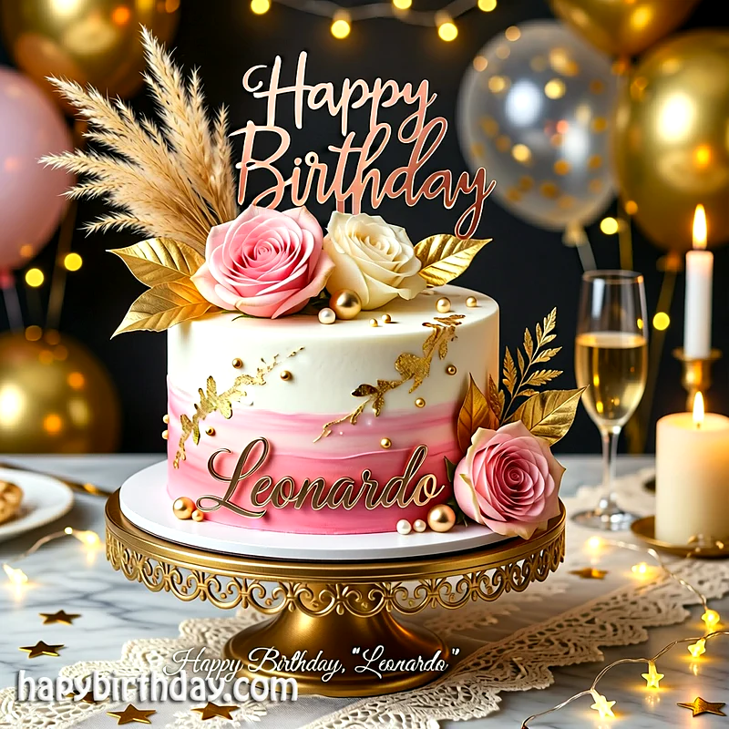 Best leonardo Birthday Cake Images - Download leonardo Cake with Name