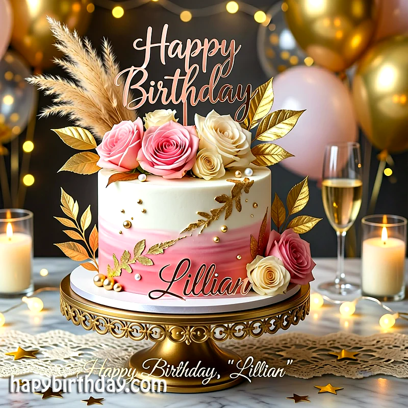 Best lillian Birthday Cake Images - Download lillian Cake with Name