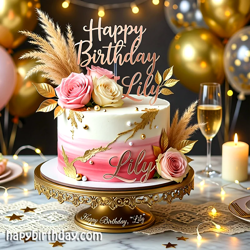 Best lily Birthday Cake Images - Download lily Cake with Name